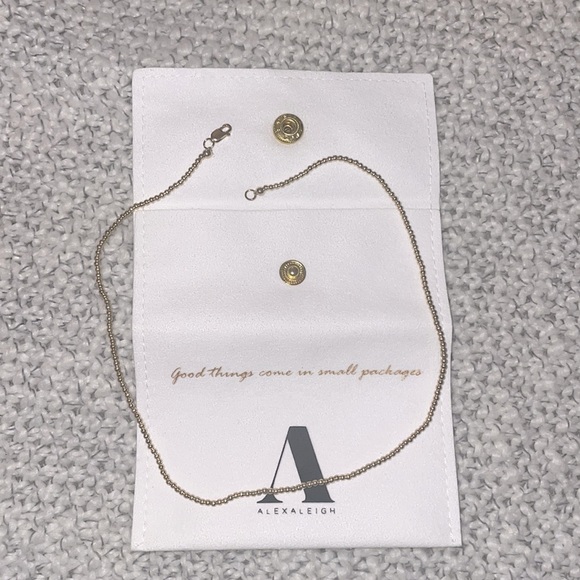 Alexa Leigh Gold 14” 2MM Ball Necklace - Picture 1 of 3